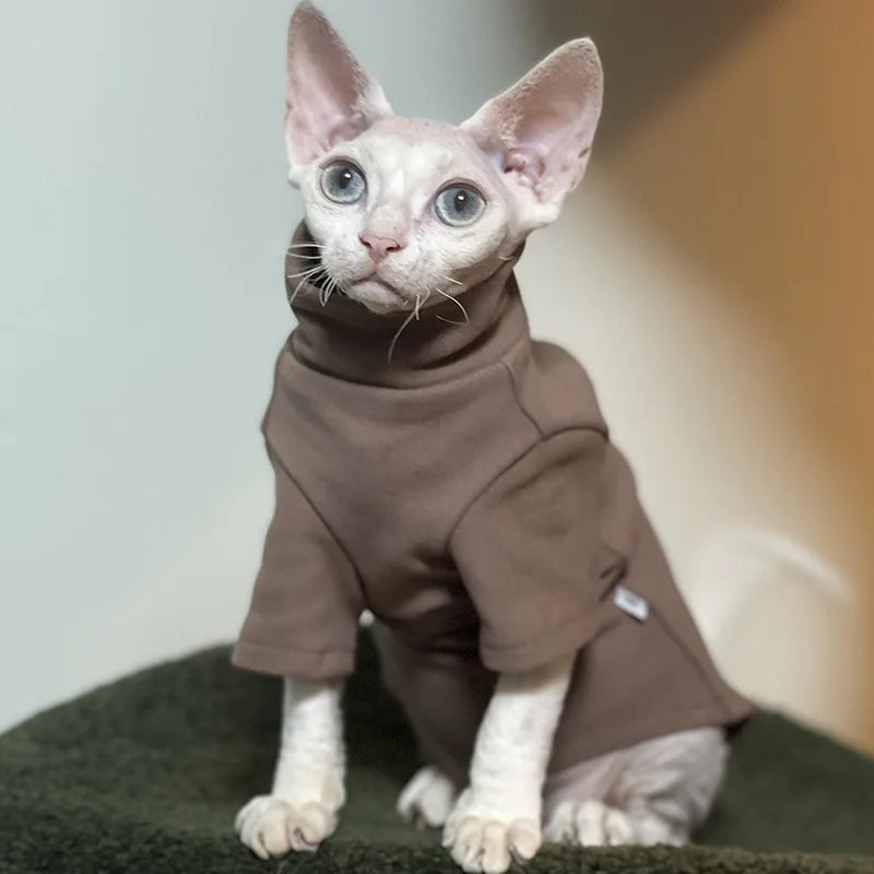 snuggly & soft sphynx cat hoodie – the ultimate cozy outfit for hairless cats & small dogs!