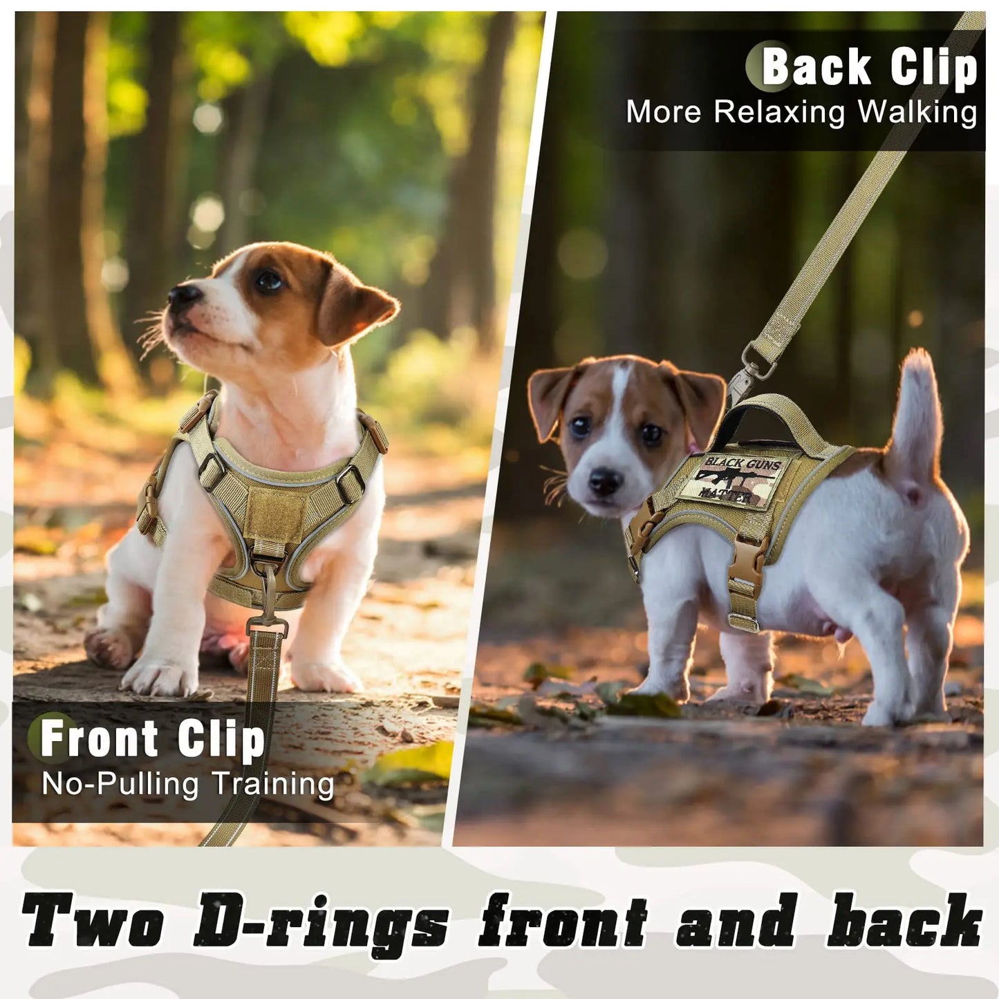 tactical dog harness for small dogs – military-grade comfort & control for safe adventures!
