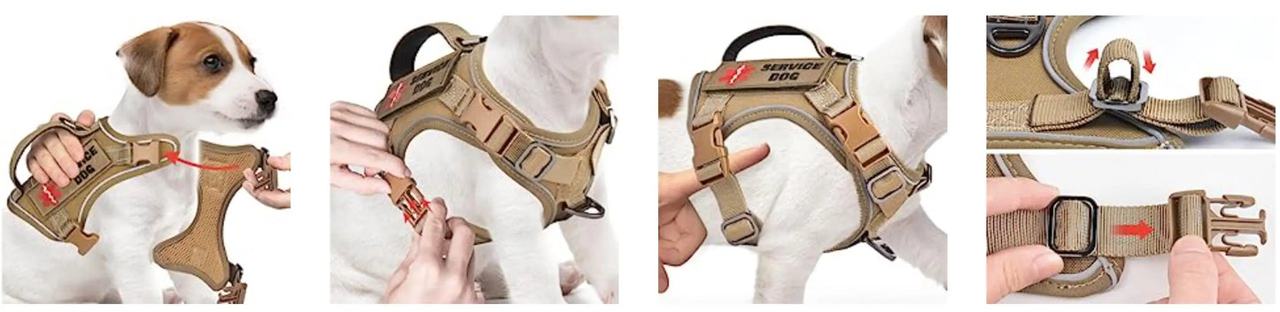 tactical dog harness for small dogs – military-grade comfort & control for safe adventures!