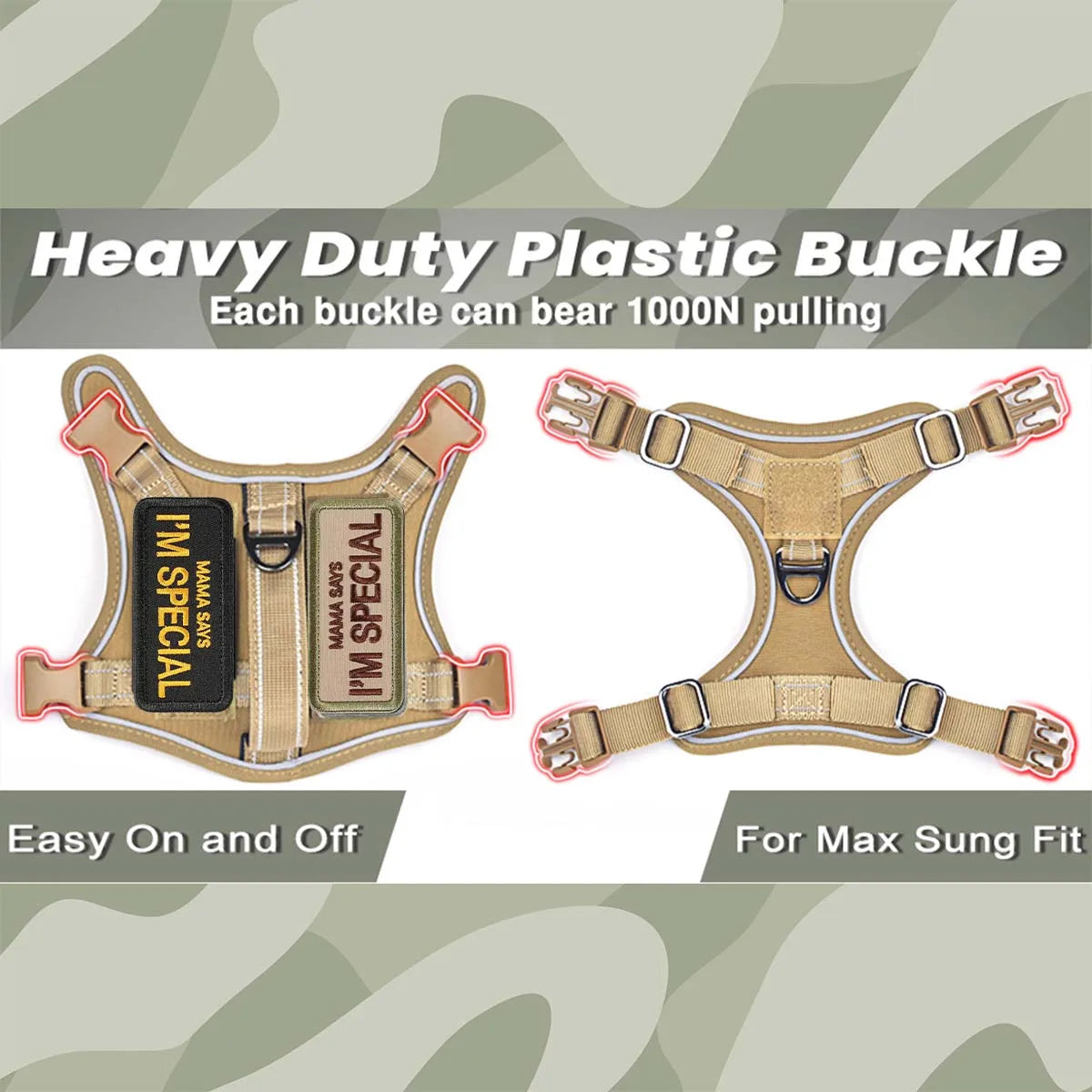 tactical dog harness for small dogs – military-grade comfort & control for safe adventures!
