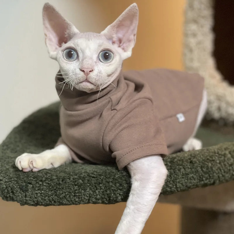 snuggly & soft sphynx cat hoodie – the ultimate cozy outfit for hairless cats & small dogs!
