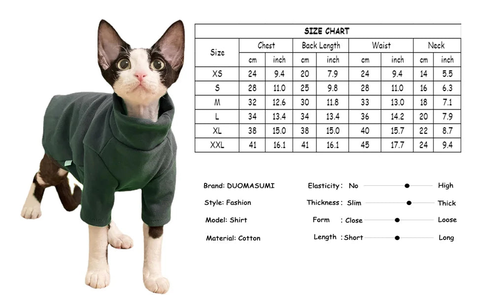snuggly & soft sphynx cat hoodie – the ultimate cozy outfit for hairless cats & small dogs!