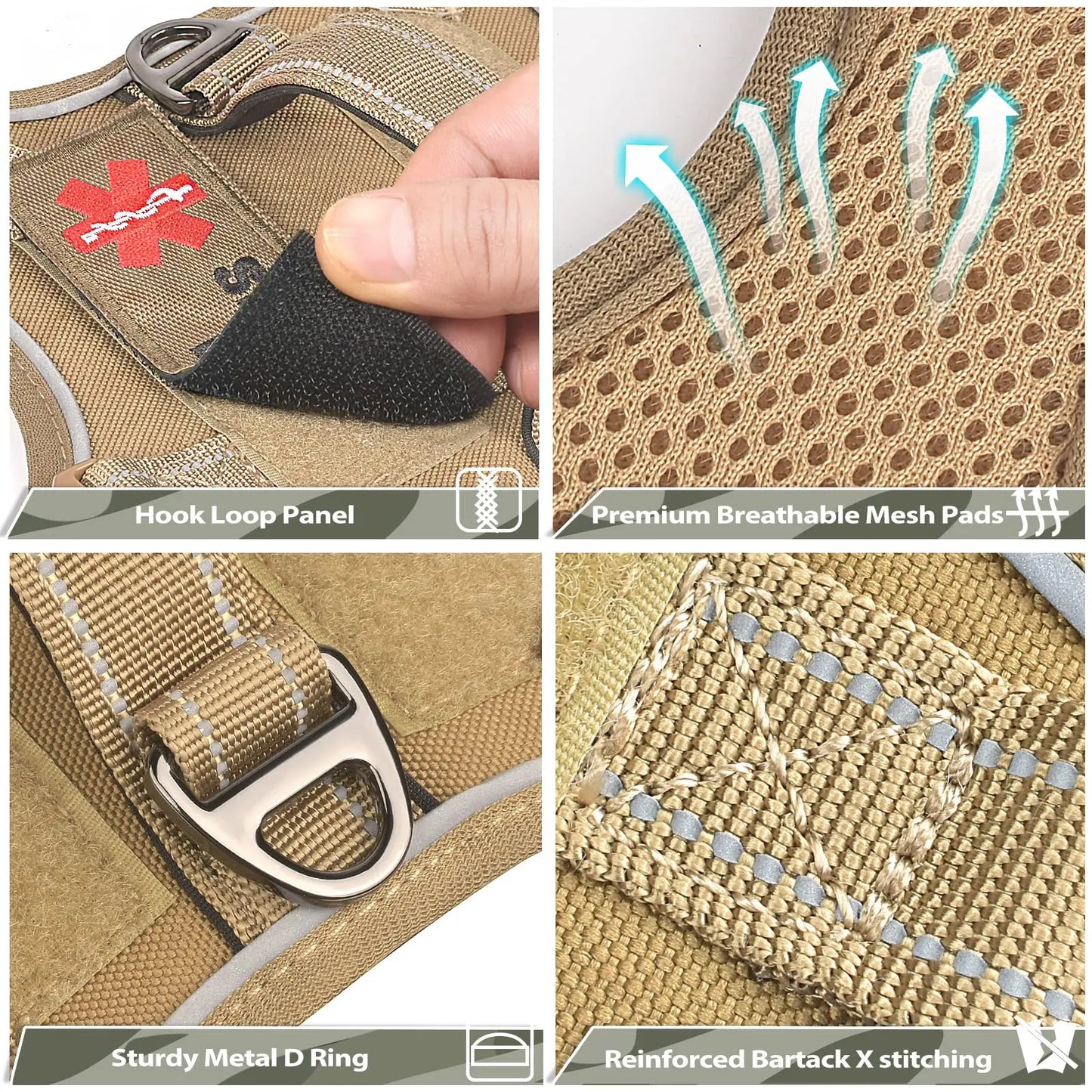 tactical dog harness for small dogs – military-grade comfort & control for safe adventures!
