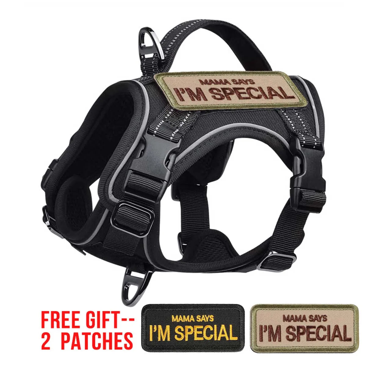 tactical dog harness for small dogs – military-grade comfort & control for safe adventures!