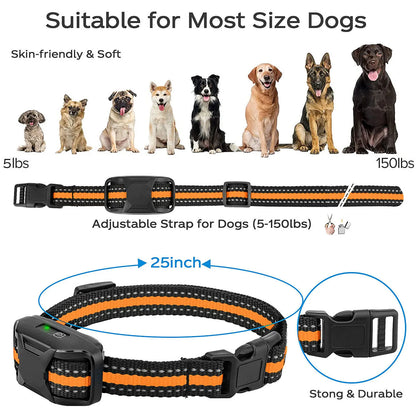 3300Ft Rechargeable Waterproof Dog Training Collar Effective & Safe Training!